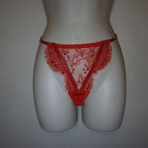 Agent Provocateur Adara Thong lace w/ leather new